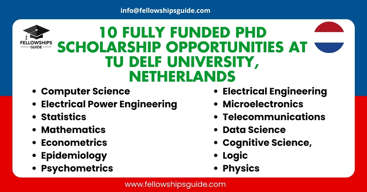 10 Fully Funded PhD Scholarship Opportunities at TU Delf University, Netherlands