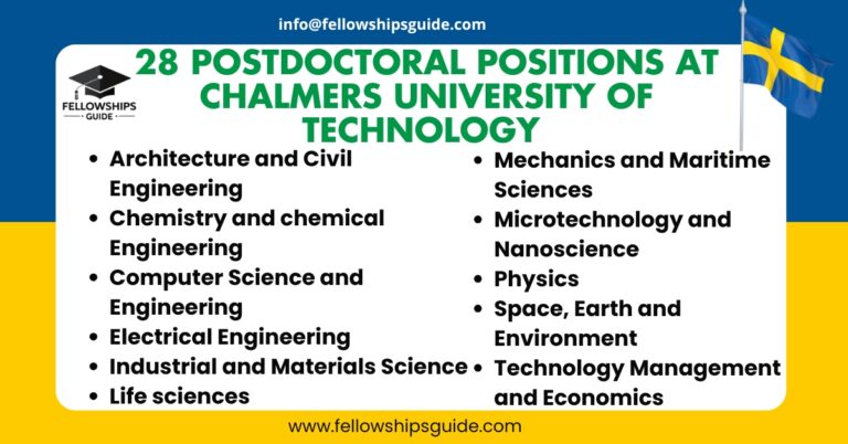 28 Postdoctoral Opportunities at Chalmers University of Technology 2025