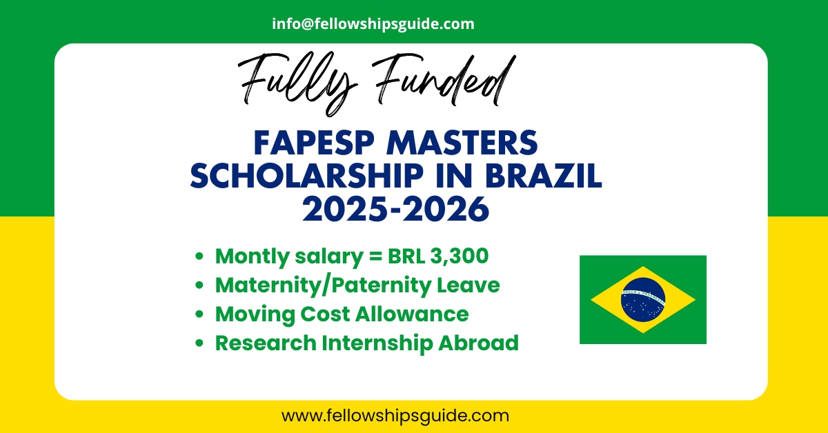 FAPESP Masters Scholarship in Brazil 2025-2026