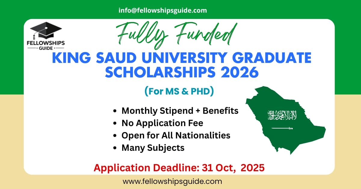 King Saud University Graduate Scholarships 2026