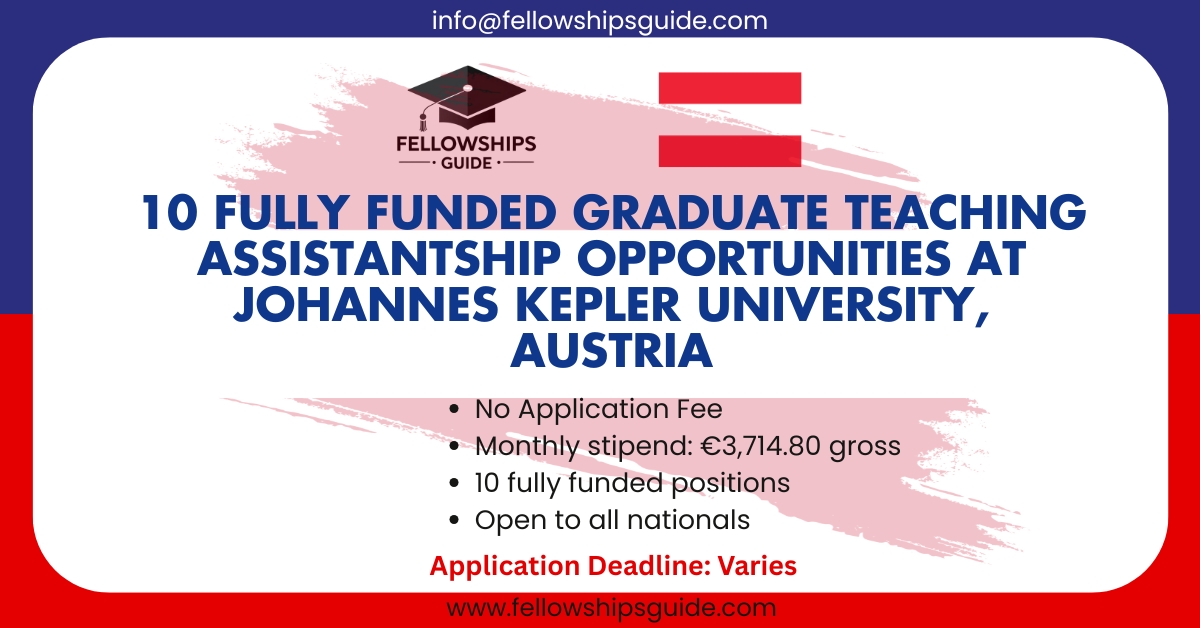 10 Fully Funded Graduate Teaching Assistantship Opportunities at Johannes Kepler University, Austria
