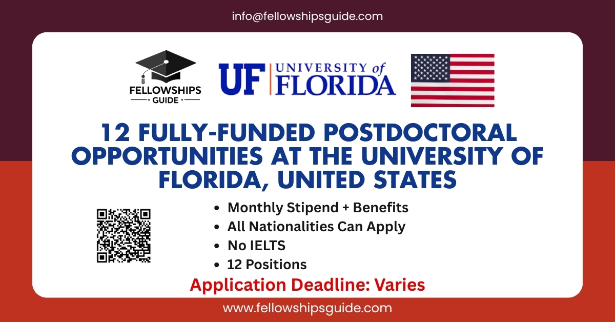 12 Fully-Funded Postdoctoral Opportunities at the University of Florida, United States