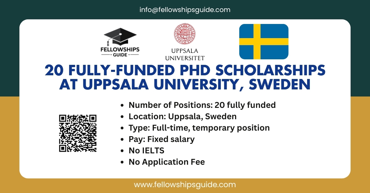 20 Fully-Funded PhD Scholarships at Uppsala University, Sweden