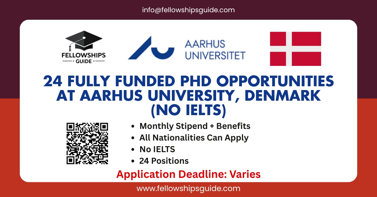 24 Fully Funded PhD Opportunities at Aarhus University, Denmark (No IELTS)