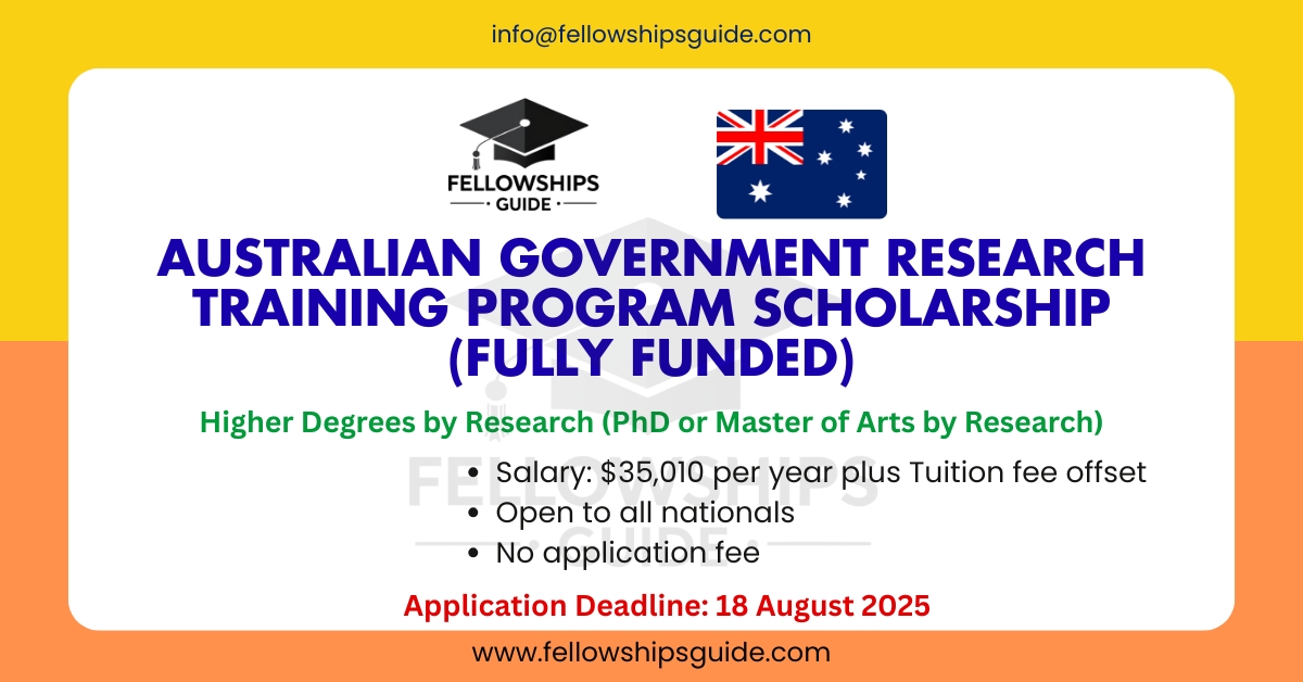 Australian Government Research Training Program Scholarship (Fully Funded)