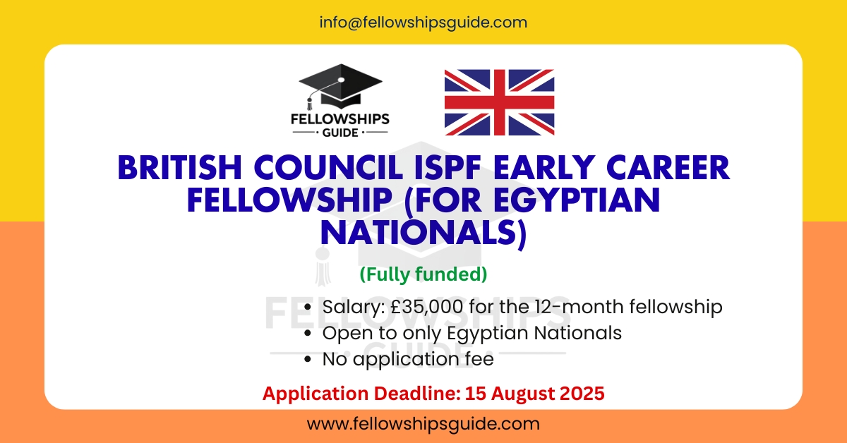 British Council ISPF Early Career Fellowship (For Egyptian Nationals)