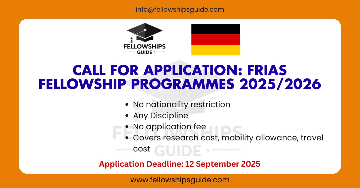 Call for Application: FRIAS Fellowship Programmes 2025/2026
