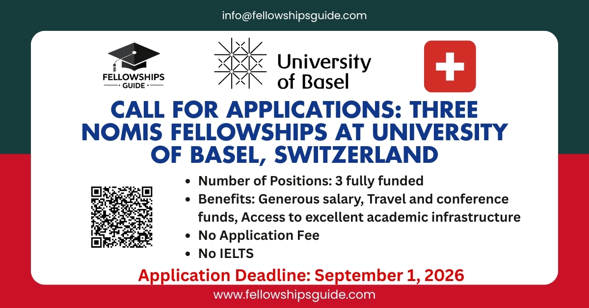 Call for Applications: Three NOMIS Fellowships at University of Basel, Switzerland