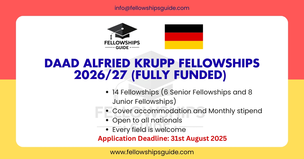 DAAD Alfried Krupp Fellowships 2026/27 (Fully Funded)