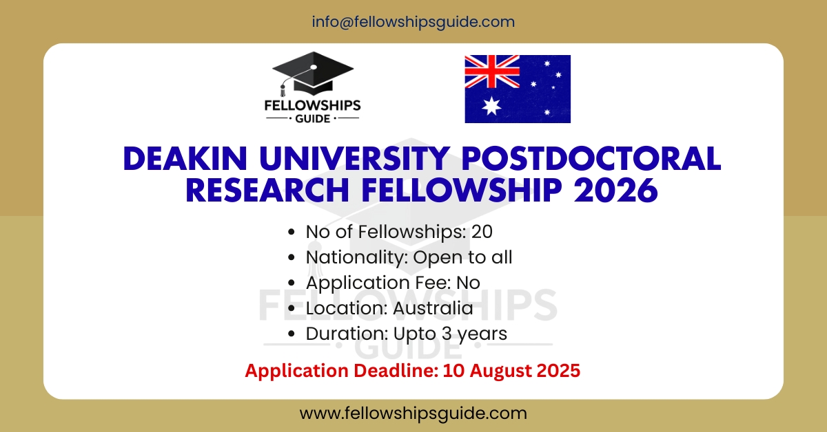 Deakin University Postdoctoral Research Fellowship 2026