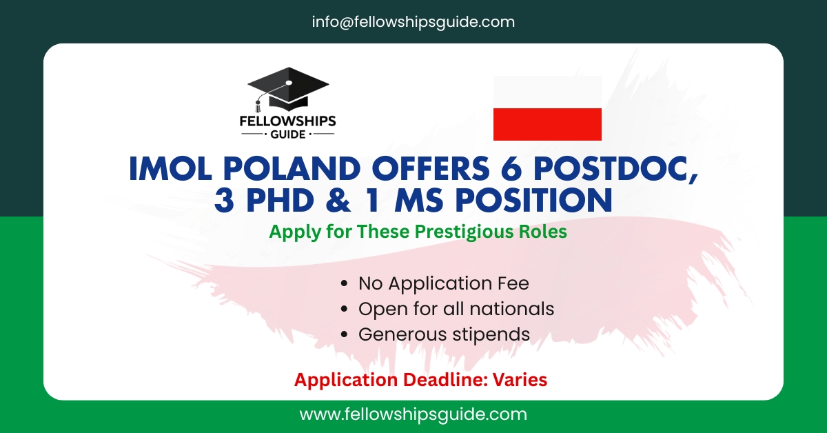 IMol Poland Offers 6 Postdoc, 3 PhD & 1 MS Position