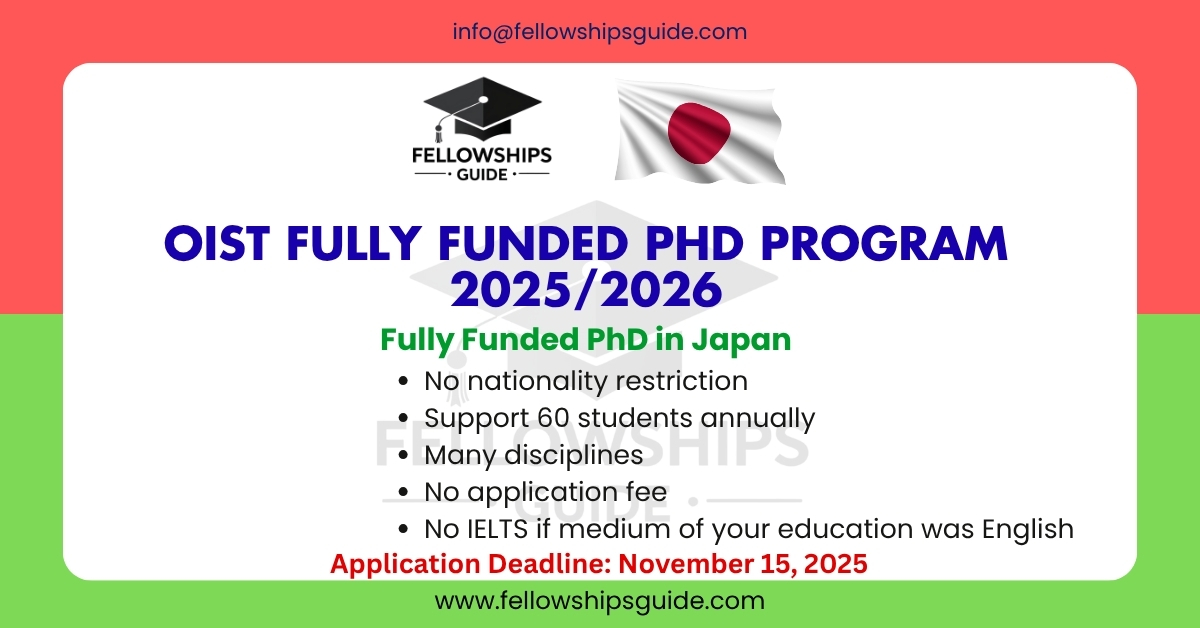 OIST Fully Funded PhD Program 2025/2026