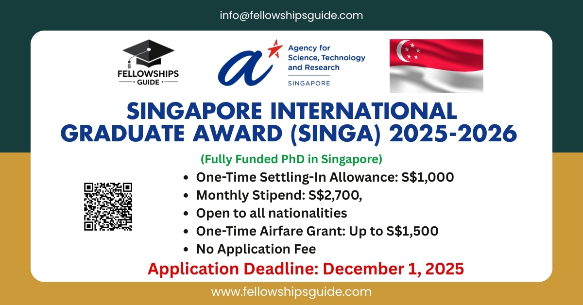 Singapore International Graduate Award (SINGA) 2025-2026