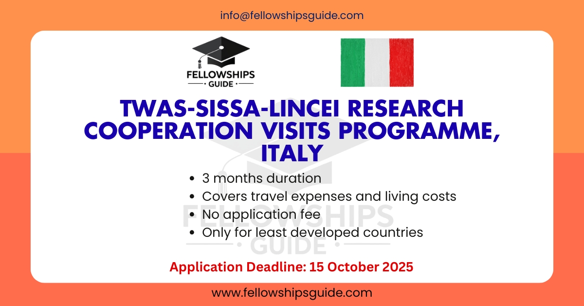 TWAS-SISSA-Lincei Research Cooperation Visits Programme, Italy