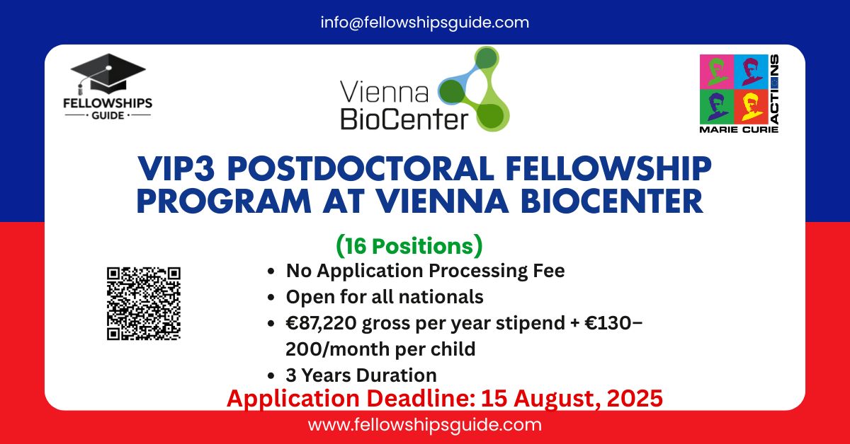 VIP3 Postdoctoral Fellowship Program at Vienna BioCenter