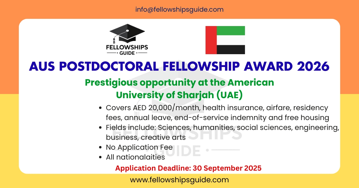 AUS Postdoctoral Fellowship Award 2026
