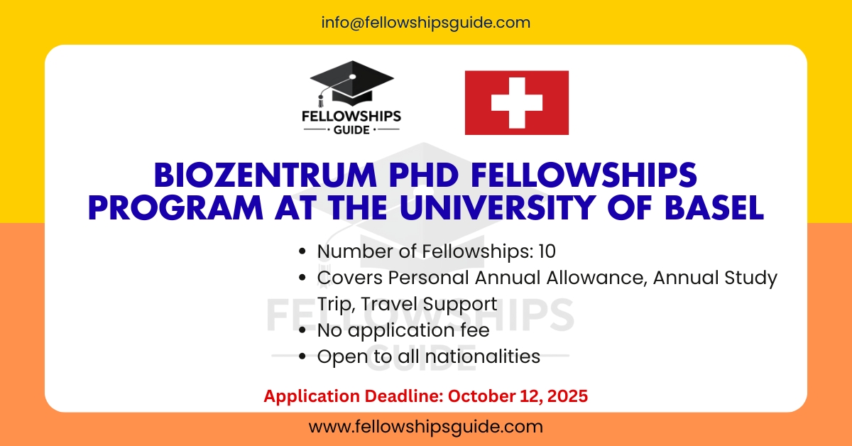 Biozentrum PhD Fellowships Program at the University of Basel