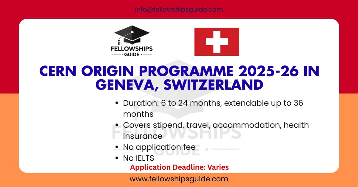 CERN ORIGIN Programme 2025-26 in Geneva, Switzerland