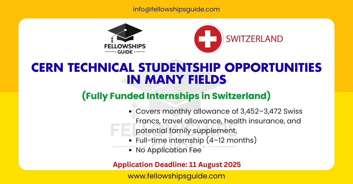 CERN Technical Studentship Opportunities in Many Fields
