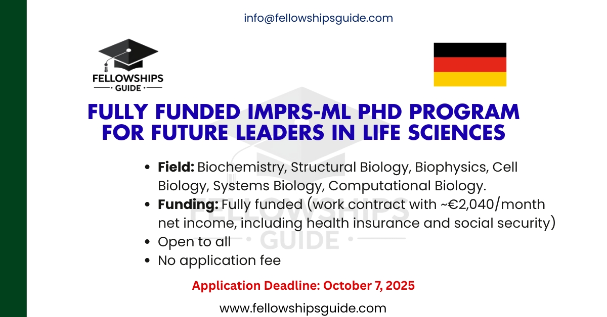 Fully Funded IMPRS-ML PhD Program for Future Leaders in Life Sciences