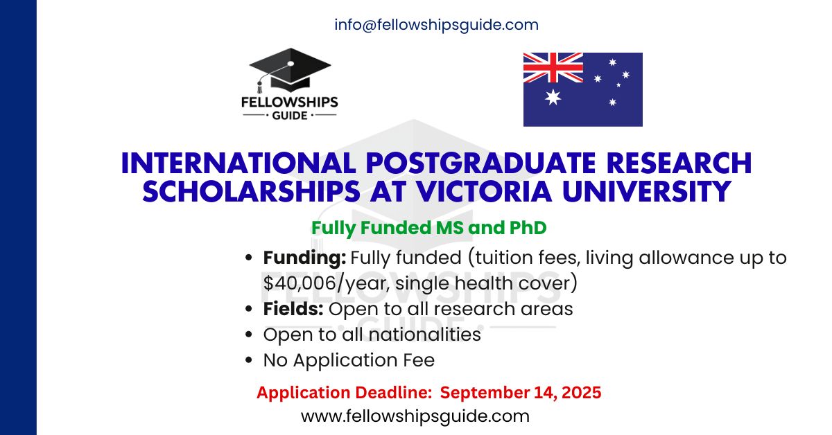 International Postgraduate Research Scholarships at Victoria University