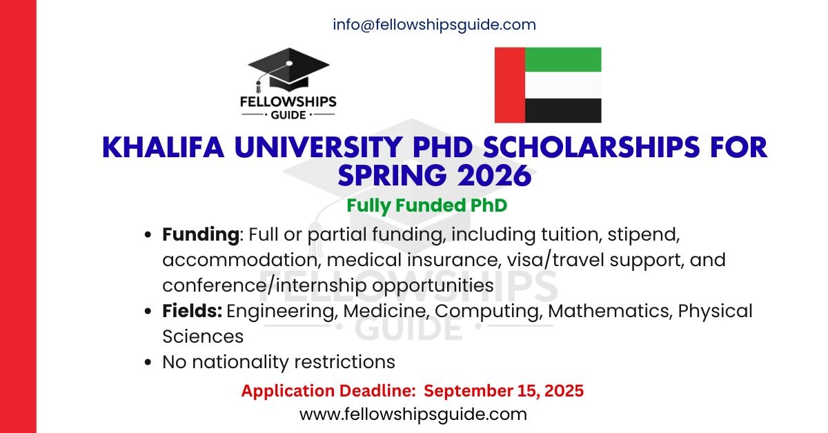 Khalifa University PhD Scholarships for Spring 2026