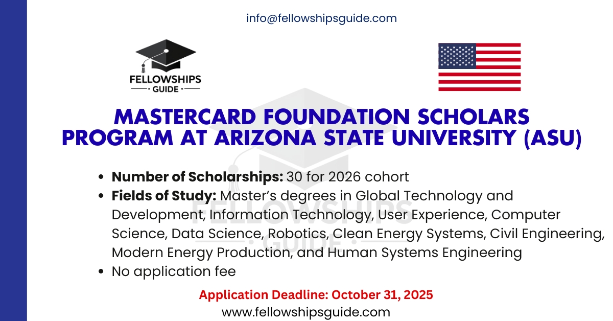 Mastercard Foundation Scholars Program at Arizona State University (ASU)