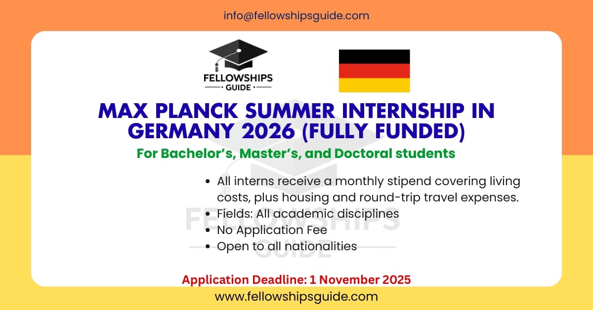 Max Planck Summer Internship in Germany 2026 (Fully Funded)