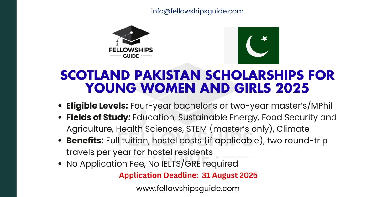 Scotland Pakistan Scholarships for Young Women and Girls 2025
