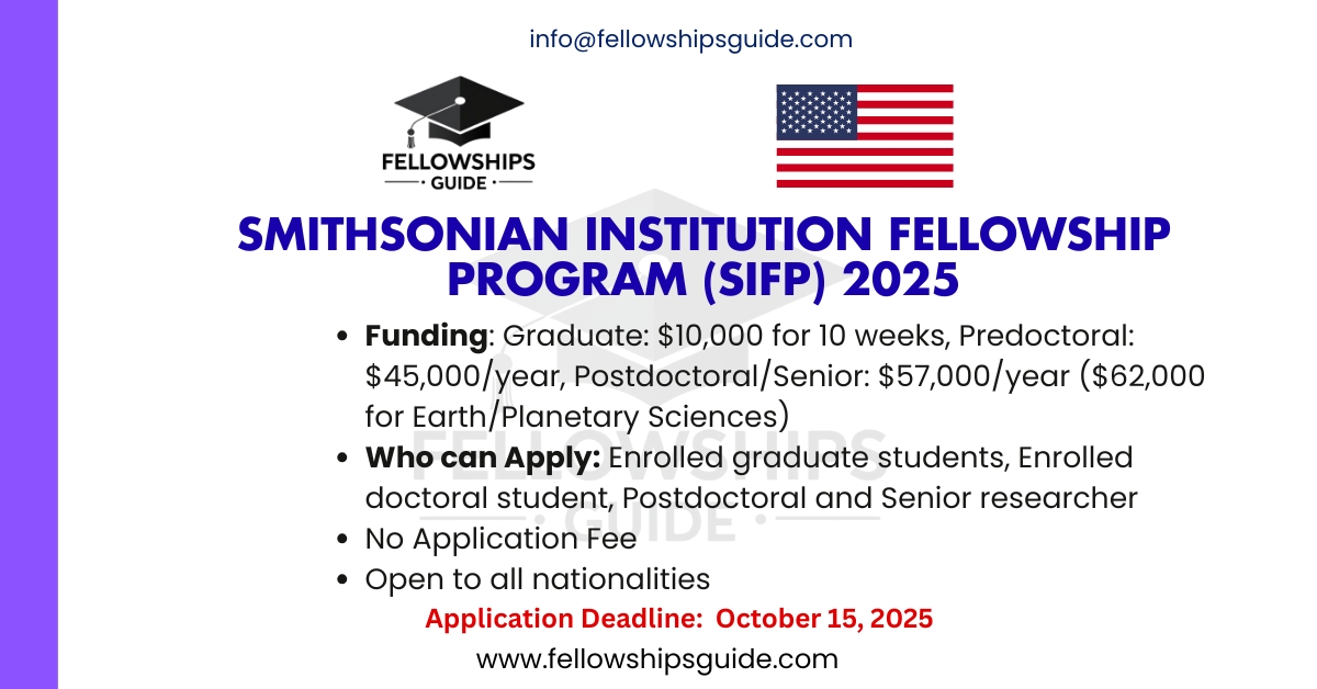 Smithsonian Institution Fellowship Program (SIFP) 2025