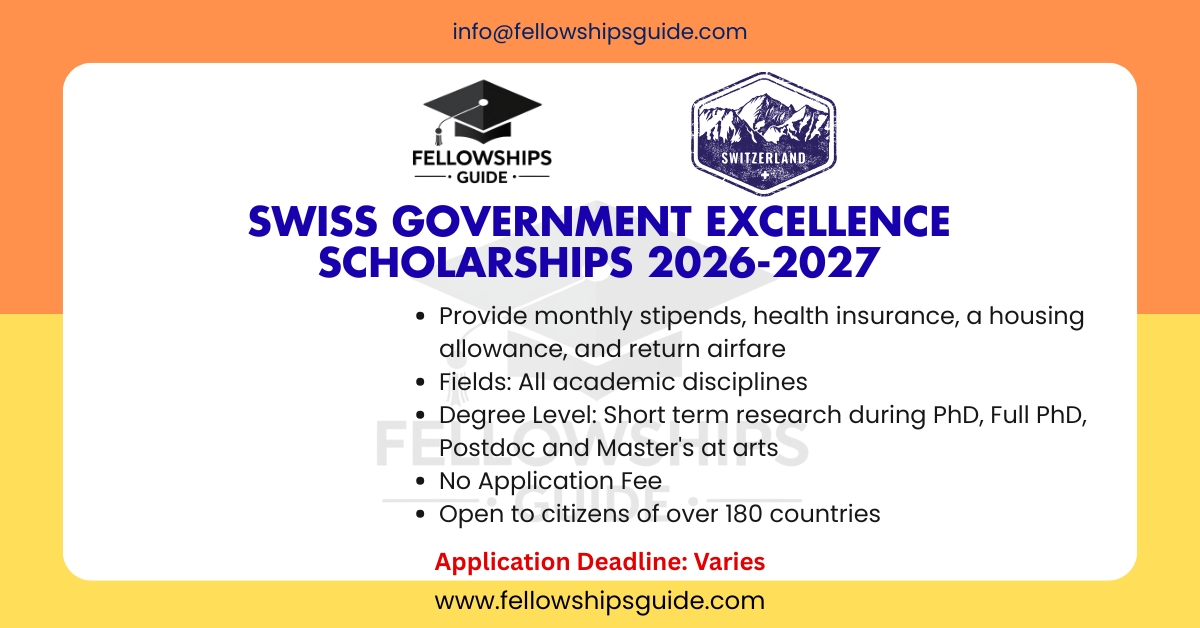 Swiss Government Excellence Scholarships 2026-2027