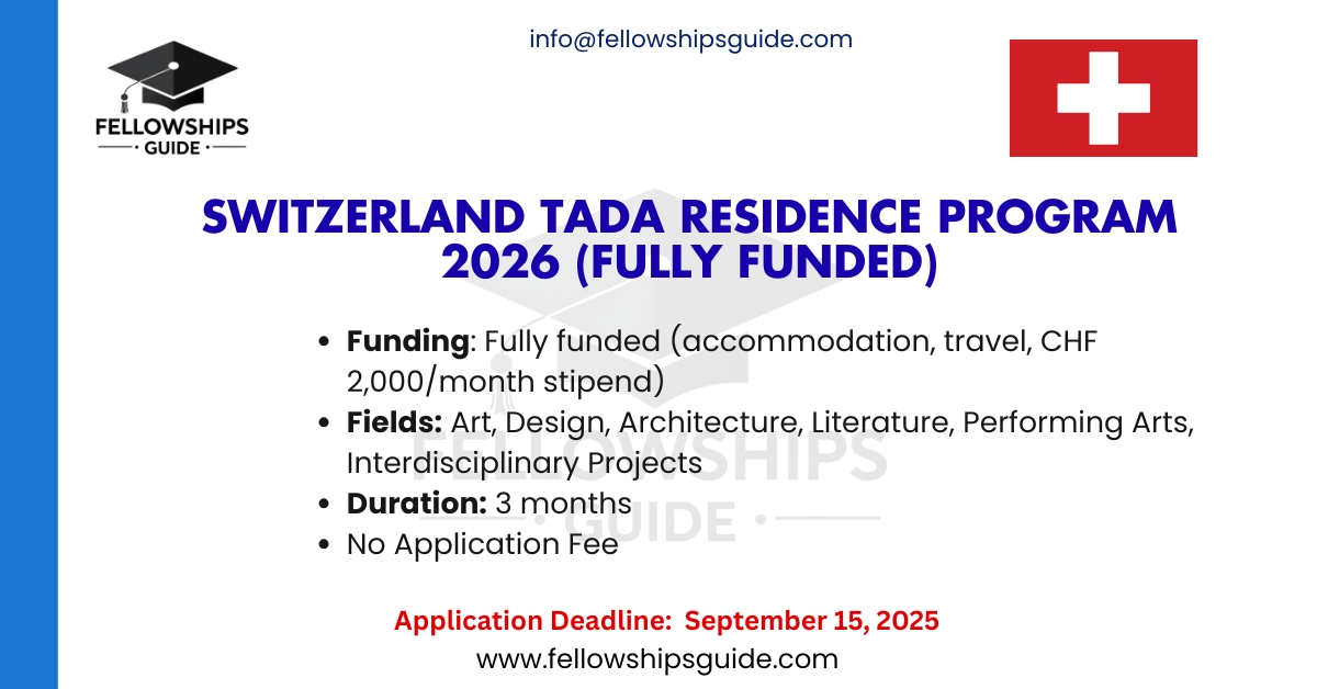 Switzerland TaDA Residence Program 2026 (Fully Funded)