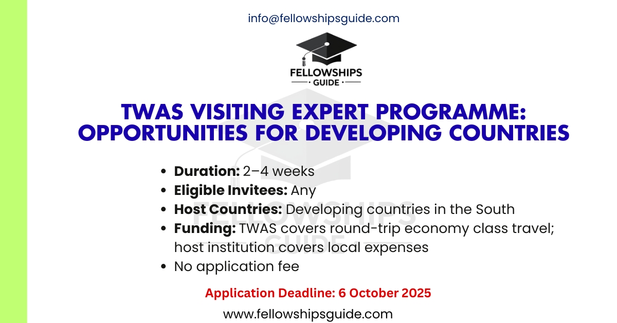 TWAS Visiting Expert Programme: Opportunities for Developing Countries