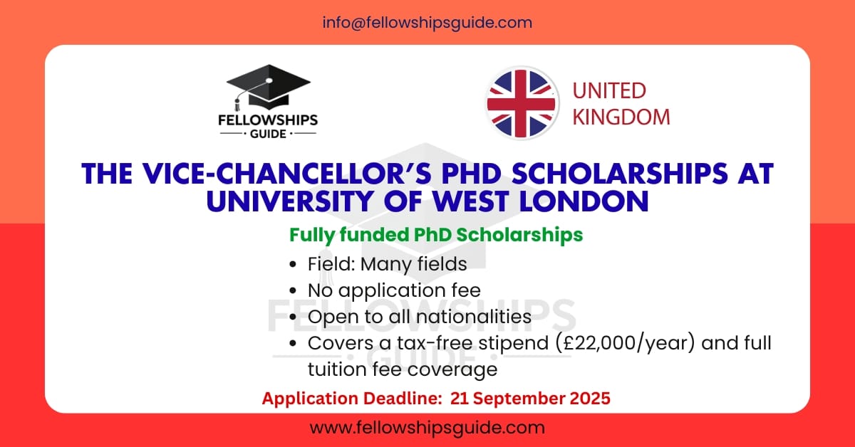 The Vice-Chancellor’s PhD Scholarships at University of West London