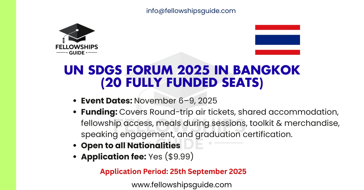 UN SDGs Forum 2025 in Bangkok (20 Fully Funded Seats)