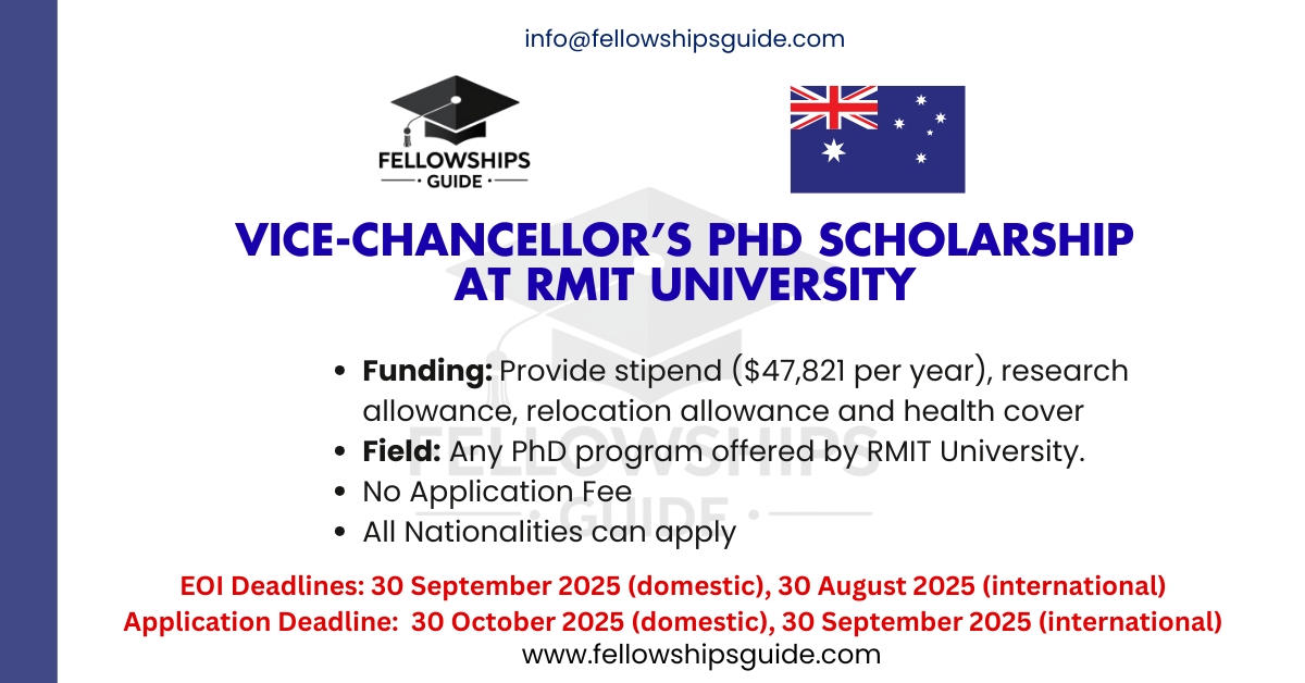 Vice-Chancellor’s PhD Scholarship at RMIT University