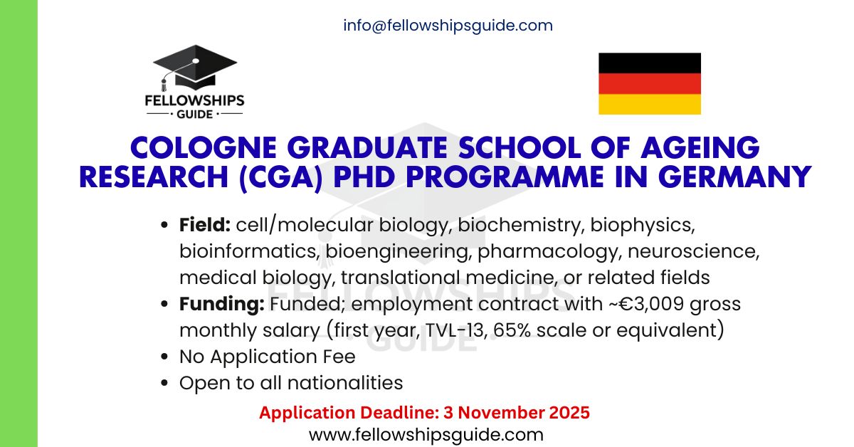Cologne Graduate School of Ageing Research (CGA) PhD Programme in Germany