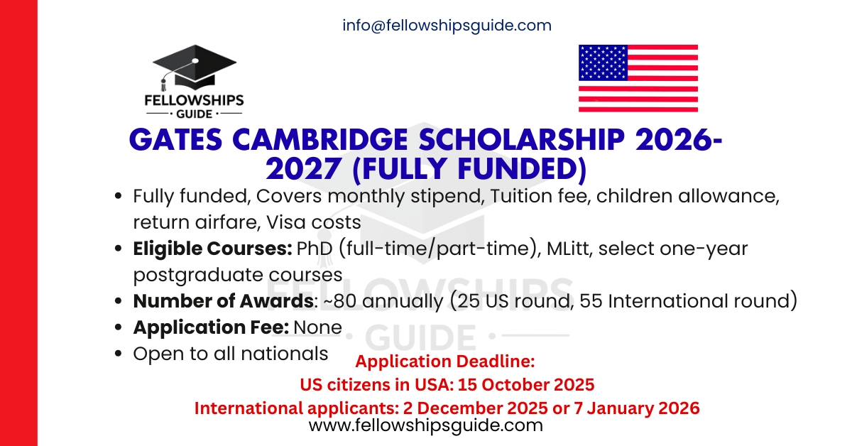 Gates Cambridge Scholarship 2026-2027 (Fully Funded)