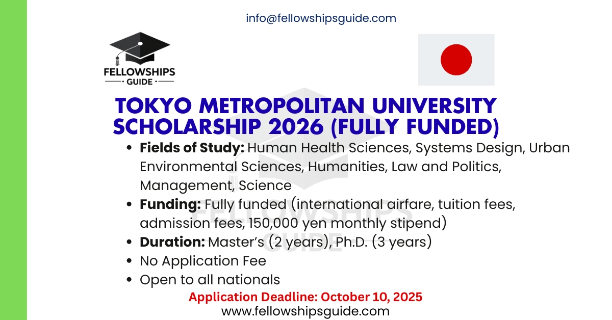 Tokyo Metropolitan University Scholarship 2026 (Fully Funded)