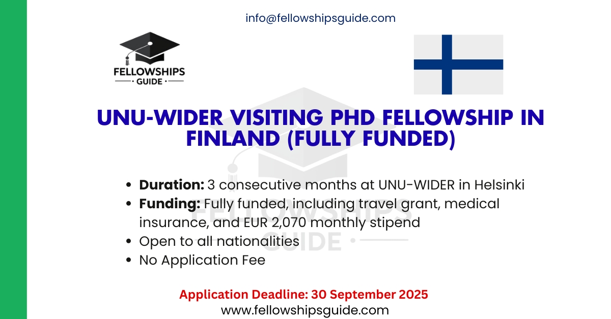 UNU-WIDER Visiting PhD Fellowship in Finland (Fully Funded)