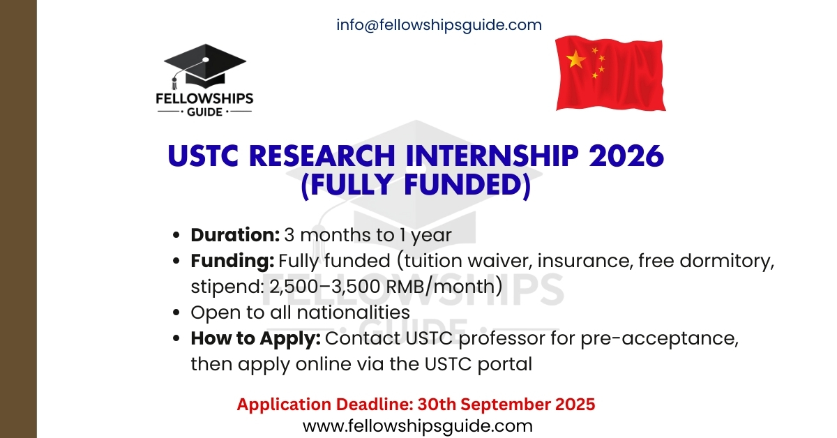 USTC Research Internship 2026 (Fully Funded)