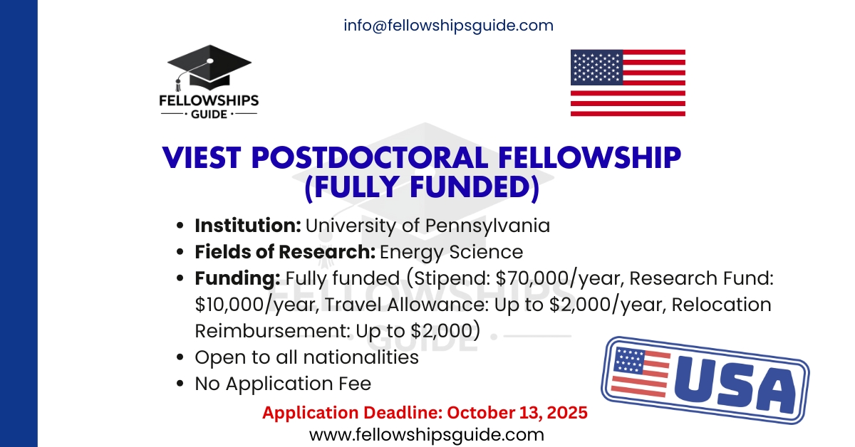 VIEST Postdoctoral Fellowship (Fully Funded)