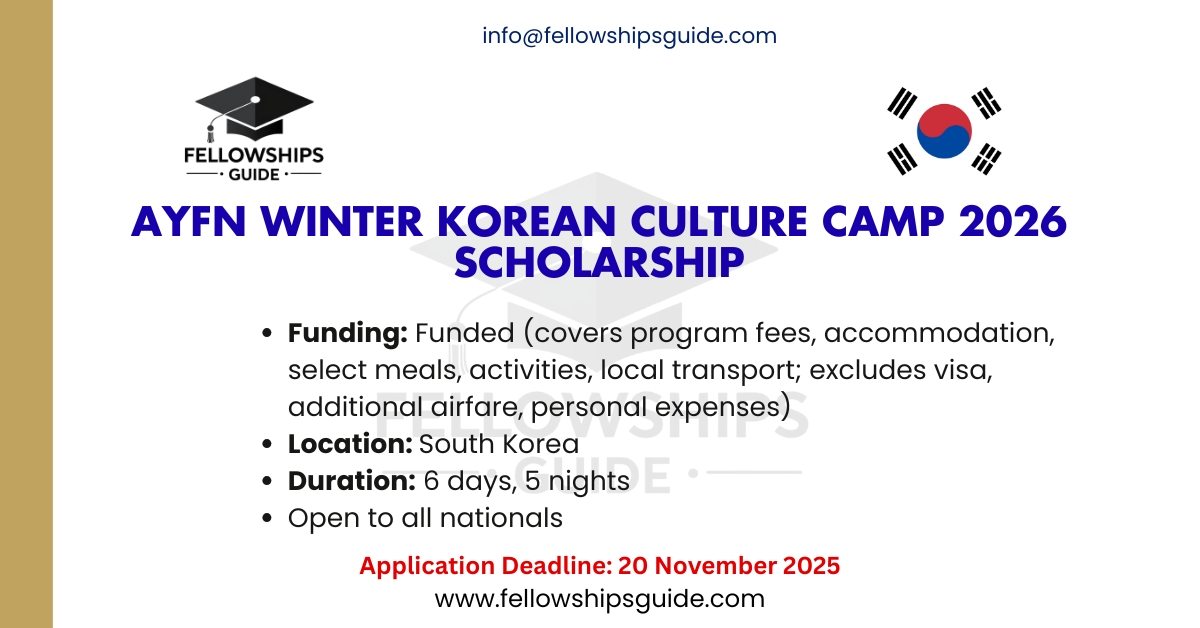 AYFN Winter Korean Culture Camp 2026 Scholarship