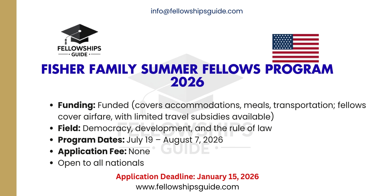 Fisher Family Summer Fellows Program 2026