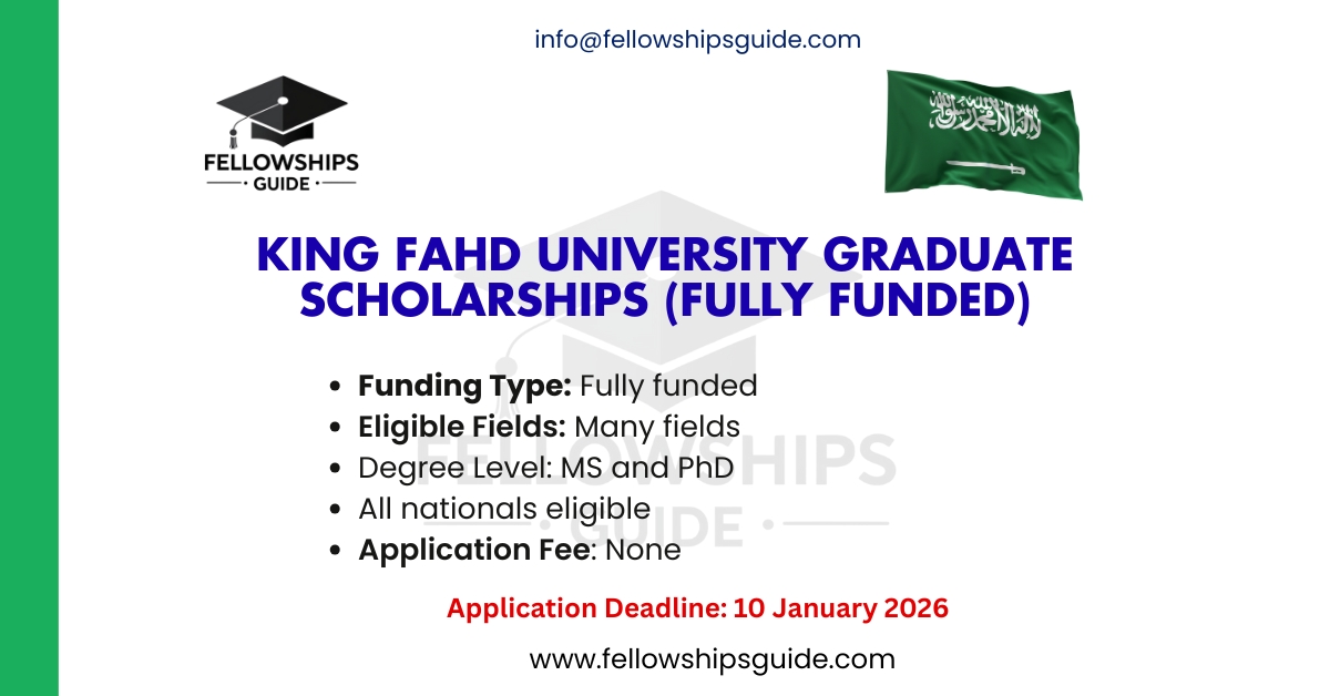 King Fahd University Graduate Scholarships (Fully fundeD)