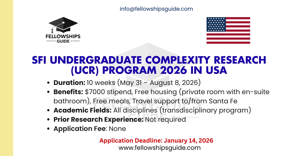 SFI Undergraduate Complexity Research (UCR) Program 2026 in USA