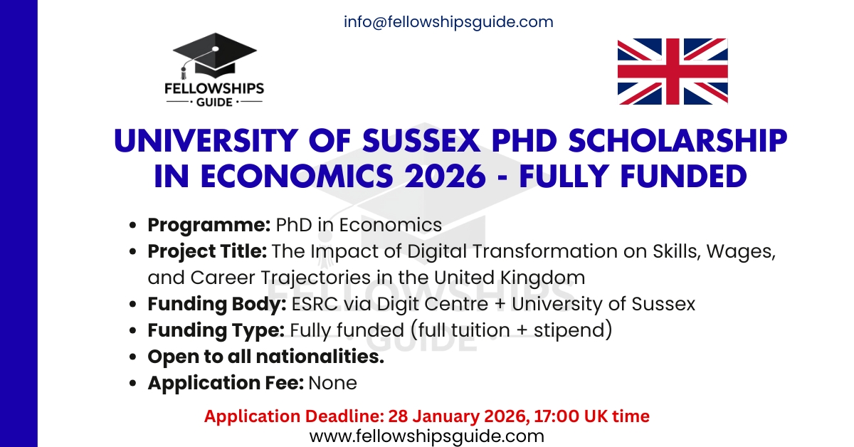 University of Sussex PhD Scholarship