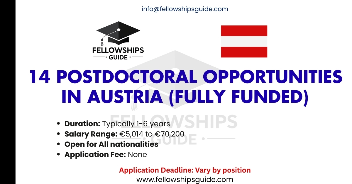 14 Postdoctoral Opportunities in Austria (Fully Funded)