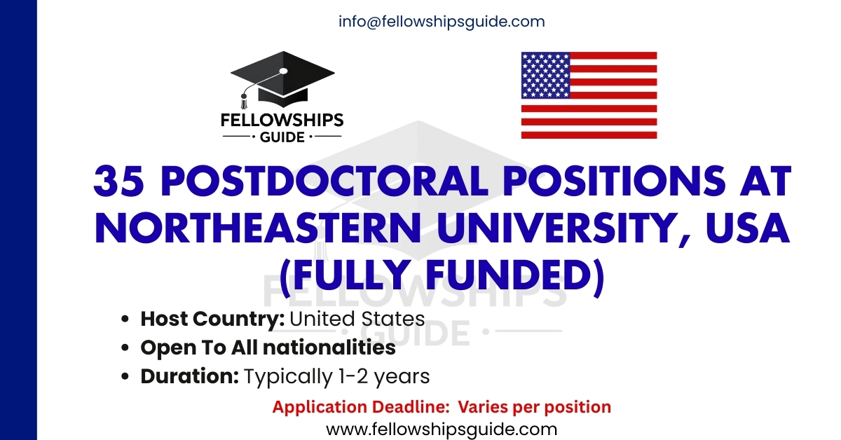 35 Postdoctoral Positions at Northeastern University, USA