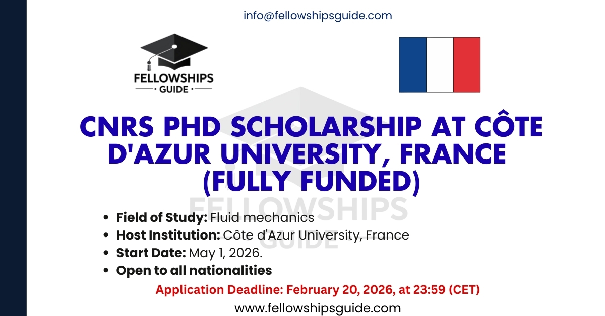 CNRS phd Scholarship at Côte d'Azur University, France